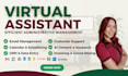 be your professional virtual assistant for administrative support and tasks