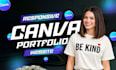design, redesign stunning canva ugc portfolio website or landing page