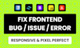 fix website frontend bugs in CSS and js framework responsive