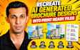 recreate ai generated brochure designs into print ready files