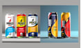 design premium energy drink, beer, soda can label