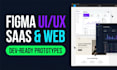 do modern figma website design, saas UI UX, and landing page design