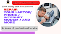 repair computer, laptop, phone, internet modem any technical issues fix remotely