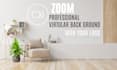 design a custom zoom meet virtual background with your logo