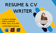 design, write or edit  resume or CV for you