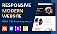build responsive modern website with HTML CSS bootstrap java