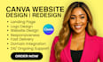 canva website design landing page website design