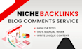 do dofollow manual niche backlinks blog comments service