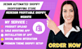 design automated shopify dropshipping store, redesign profitable shopify website
