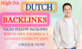 build high da SEO dofollow contextual dutch backlinks