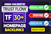 create high tf 30 contextual dofollow seo backlinks
