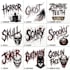 create scary,horror,spooky name text ,animal,faces,skull logo or stickers design