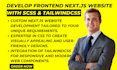 develop frontend website with nextjs and tailwindcss