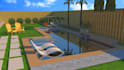 do backyard landscape design, patio, pool, and garden