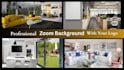 design professional zoom virtual background with your logo