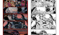 draw 1 page comic manga art, comic book manga page, with 4 to 6 panels