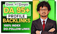 do 200 SEO profile backlinks high da social media profile link building service