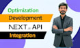 build a next js website with custom API and backend integration