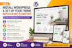 install wordpress and set up your theme with demo content