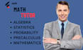 tutor you mathematics, algebra, statistics and probability