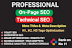 do optimize website onpage SEO for wordpress, shopify, wix