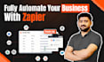 setup zapier automations, custom webhooks and api integrations