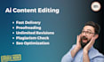professionally edit and rewrite your ai generated content