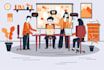 create flat characters vector illustration