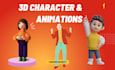 create 3d animated character and 3d promo video video