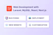 develop, fix bugs and upgrade laravel, mysql, react sites