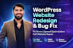redesign your wordpress website and fix bugs, errors, and issues