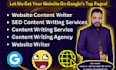 website content writer offers SEO content writing services