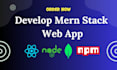 develop react nodejs express api mongodb mern stack web app