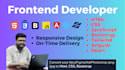 be your front end developer using HTML, CSS and bootstrap