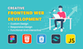 do front end design with responsive website using HTML CSS tailwind js