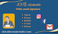 do clickable HTML email signature
