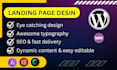 create wordpress landing page and dynamic product landing page design