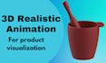 create realistic visualization videos for 3d cad model