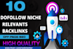 create 10 unique dofollow niche relevant blog comment backlinks
