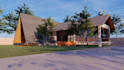 design tiny,small houses,cottage,cabana home 3d rendering