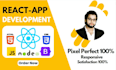 do react app web development using HTML CSS bootstrap react js