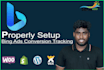 setup microsoft bing ads uet tag, ecommerce conversion goal tracking with GTM