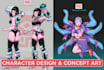 do character design and concept art