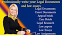 do legal writing, articles, documents and drafting