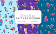 design unique seamless pattern for kids fabric etc,