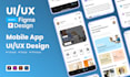 design modern mobile app UI UX in figma for ios and android