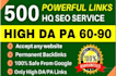 increase moz da 40 and ahref domain rating DR 50 plus