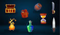 design nice game assets,  icons, and UI