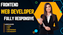 your frontend web development in HTML CSS javascript bootstrap