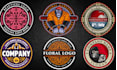 design circular round, patch, sticker, badge, stamps and label logo